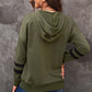 Savannah Full Size Striped Drop Shoulder Hooded Jacket with Pockets