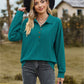 Full Size Collared Neck Long Sleeve Blouse