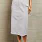HYFVE Professional Poise Buckled Midi Skirt