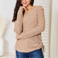 Double Take Drawstring Ribbed Long Sleeve T-Shirt