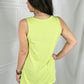 Blumin Apparel Chance of Sun Full Size Ribbed V-Neck Tank in Green