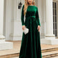OhSoMaxi Tie Front Round Neck Long Sleeve Maxi Dress