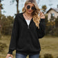 Zip Up Drawstring Long Sleeve Hooded Jacket