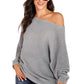 One Shoulder Dolman Sleeve Sweater