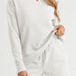 Round Neck Dropped Shoulder Top and Shorts Set