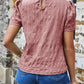 Ruched Round Neck Short Sleeve T-Shirt