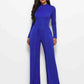SavannahJayJumpers Long Sleeve Mock Neck Wide Leg Jumpsuit