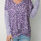Leopard V-Neck Long Sleeve T-Shirt