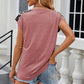 Leopard Round Neck Cap Sleeve T-Shirt