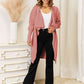 Long Sleeve Open Front Longline Cardigan