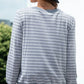 Striped Snap Down Long Sleeve Cardigan
