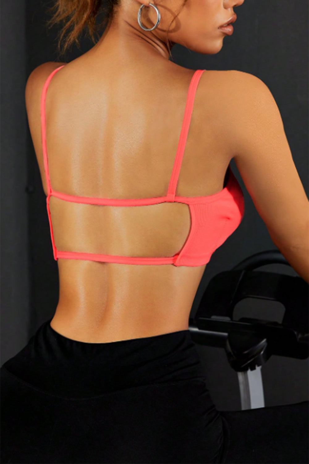 Coral Backless Sports Cami