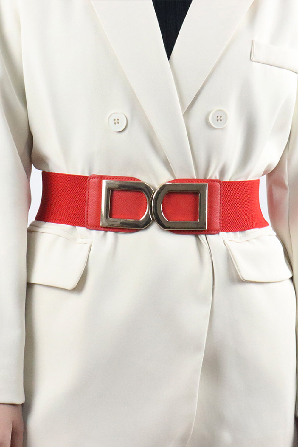 Jessica Anne Beauty Double D Buckle PU Belt