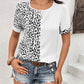 Women's Bryony Leopard Round Neck Short Sleeve Tee