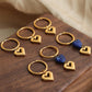 Heart Shape Lapis Lazuli Dangle Earrings