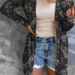 Tiger Print Button Up Long Sleeve Cardigan