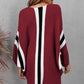 Ribbed Round Neck Long Sleeve Sweater Dress