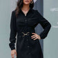 Belted Mini Shirt Dress
