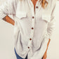 S&T Full Size Plush Button Down Collared Jacket