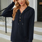Full Size Cable-Knit Long Sleeve Hoodie