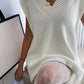 Zoe&Hannah Ribbed V-Neck Sleeveless Sweater Vest