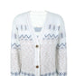 SavannahTree Printed V-Neck Buttoned Cardigan