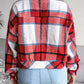 Women's Plaid Collared Neck Drop Shoulder Jacket