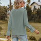 Full Size V-Neck Flounce Sleeve Blouse