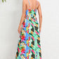 Printed Surplice Maxi Cami Dress