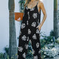 Printed Spaghetti Strap Jumpsuit with Pockets