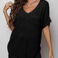 V-Neck Slit High-Low Knit Top