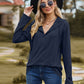 Full Size Cable-Knit Hooded Blouse