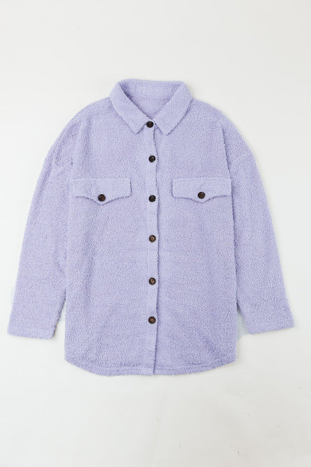 S&T Full Size Plush Button Down Collared Jacket