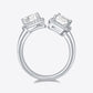 Women's 2 Carat Moissanite 925 Sterling Silver Open Ring