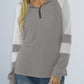 Full Size Quarter-Zip Waffle-Knit Hoodie