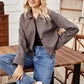 Button Up Collared Neck Jacket