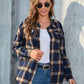 Plaid Button Up Pocketed Shirt