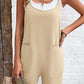 Spaghetti Strap Romper with Pockets
