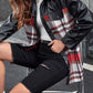 Plaid Button Up Dropped Shoulder Jacket