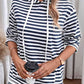 Full Size Striped Long Sleeve Hoodie