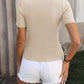Round Neck Short Sleeve Knit Top