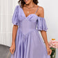 Double Crazy Women's Gathered Detail Zip-Back Mini Dress