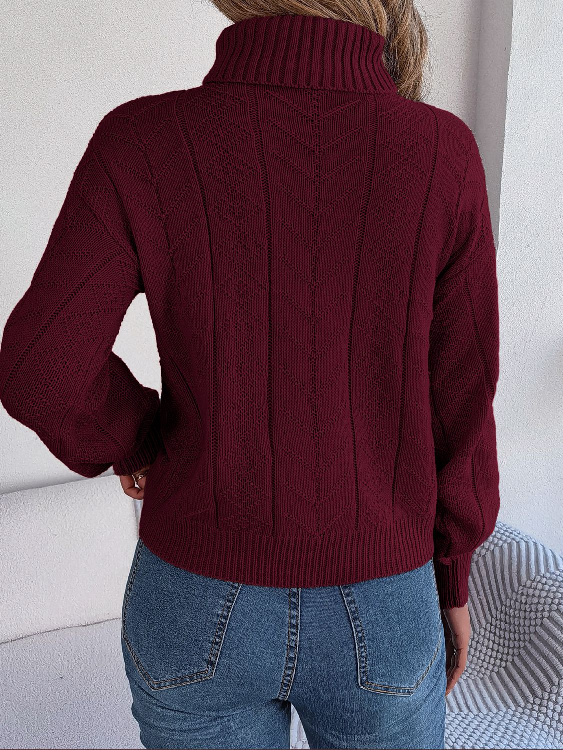 Hannah Lea Cable-Knit Turtleneck Sweater 🦋