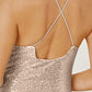 Women's DentaCosmo Sequin Spaghetti Strap Mini Wrap Dress