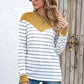 Striped Round Neck Long Sleeve T-Shirt