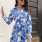 Joan Paisley Print Johnny Collar Smocked Dress