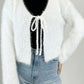 Noelle One Size Tied Open Front Dropped Shoulder Cardigan