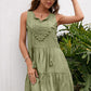 Women's Tassel Tie Lace Trim Sleeveless Dress