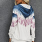 Full Size Oversized Boho Blue Tie-dye Drop Shoulder Hoodie
