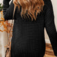LoversLane Openwork Round Neck Long Sleeve Sweater